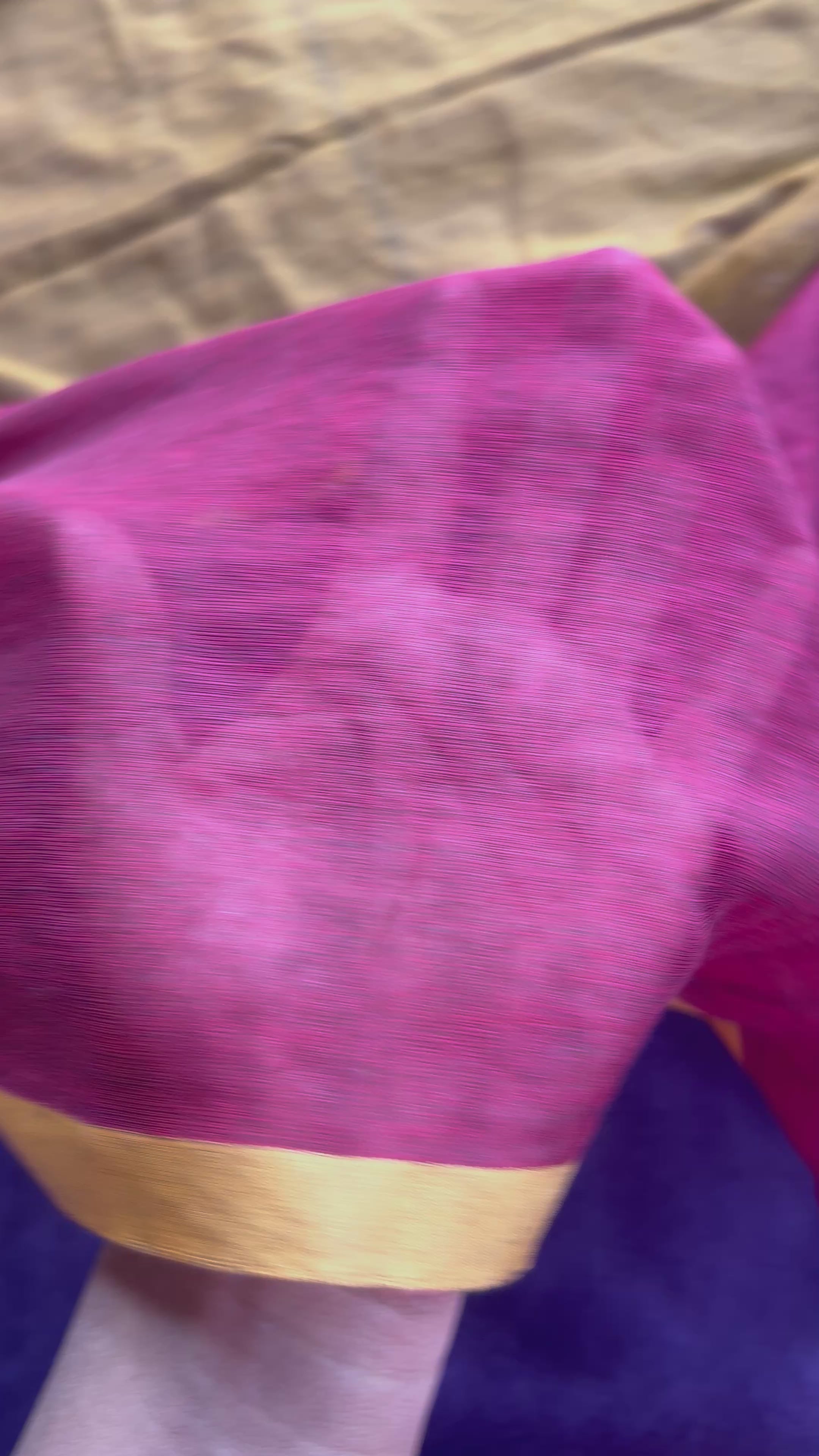 Mustard Musings - Three tone mul cotton saree